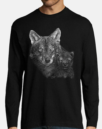 T-shirt Uomo, manica lunga, nera