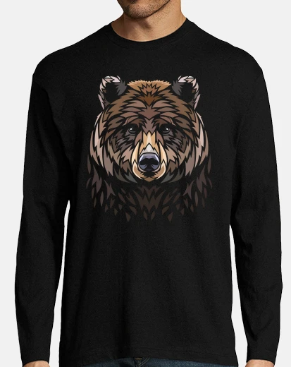 T-shirt Uomo, manica lunga, nera