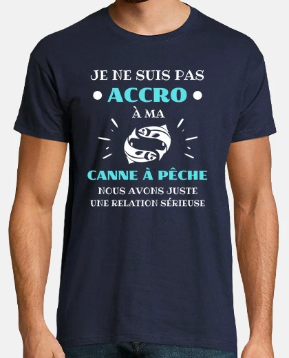 T-shirt uomo pescatore hooked pesca umorismo