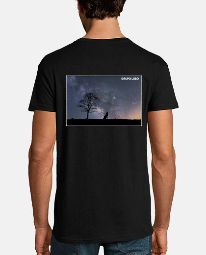 T-shirt Uomo, stile vintage, nera e bianca