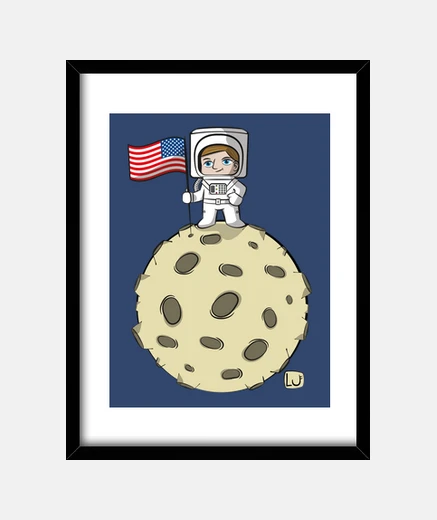 Quadro uomo sulla luna