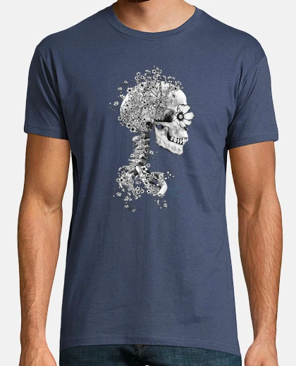 T-shirt uomo teschio teschio manica, qualità extra