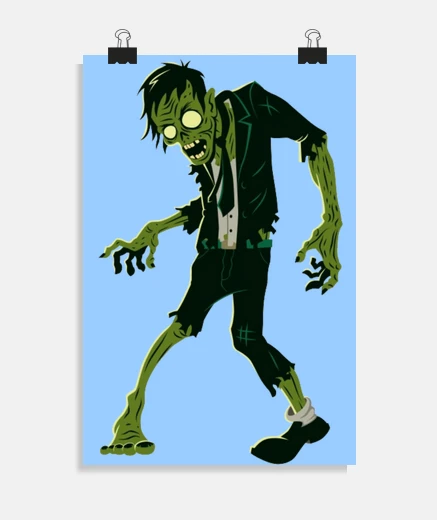 Poster uomo zombie che balla breakdance