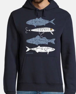 Uomo, felpa con cappuccio, blu marino
