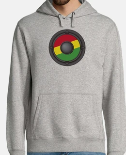 Uomo, felpa con cappuccio, grigio melange