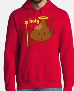 Uomo, felpa con cappuccio, rossa