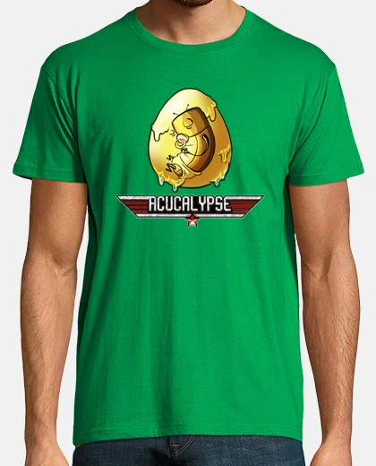 T-shirt uovo cucinato l&#38;#39;uomo. manica corta