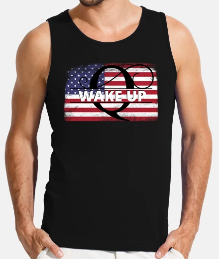 Camiseta usa wake up tank top hombre