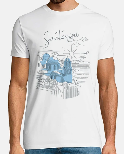 Tee-shirt vacances d39été à Santorin