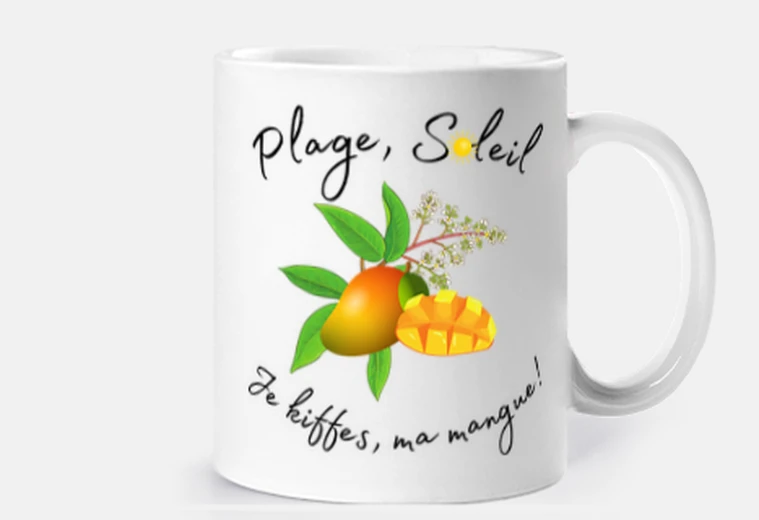 Mug vacances je kiffes ma mangue