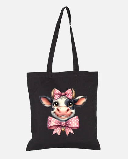 Sac vache normande coquette noeud papillon etudiante stage lycee