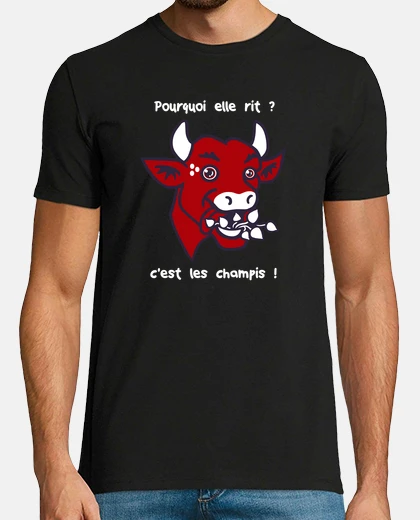 Tee-shirt vache sous champis