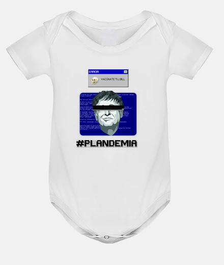 Ropa Vacúnate tu, bill. Body bebé, blanco