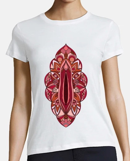 T-shirt vagina donna mandala, manica corta