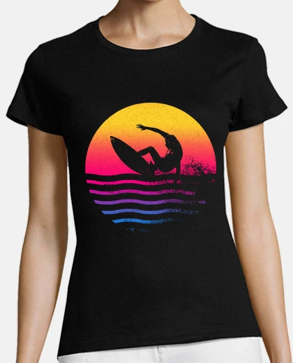 Tee-shirt vagues de surfeur