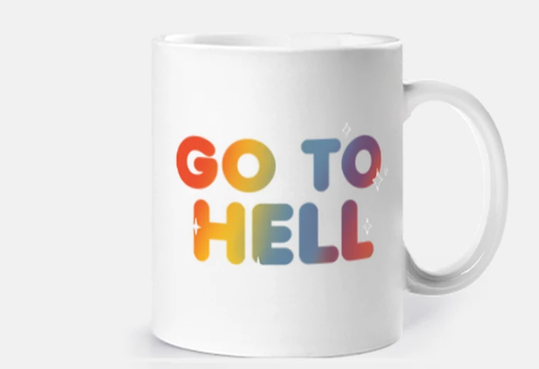 Tazza vai hell - citazionezione sarcastica e 