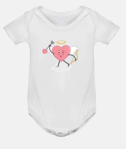 Kids valentine heart baby bodysuit