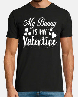 Valentines Day Kids Red Shirt My Bunny Is My Valentine Funny Mom Son Baby Singles Awareness Day Gift