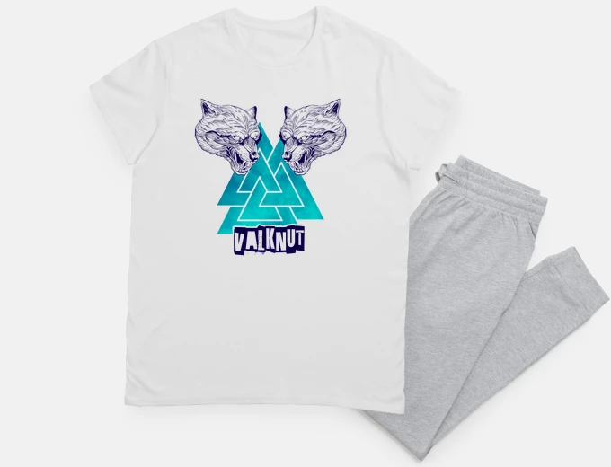 Pyjama valknut - norse viking symbol and anima