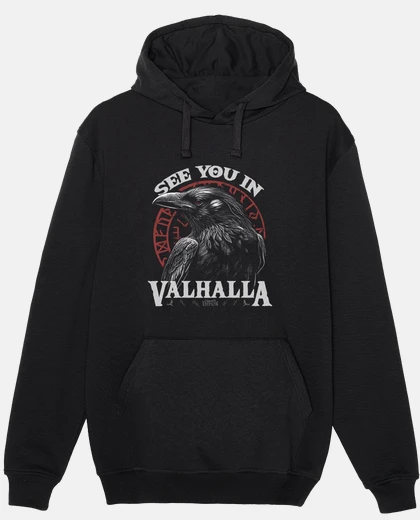 Hoodie Valknut Viking Wir sehen uns in