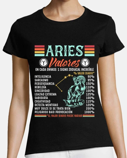 Playera Valores Horoscopo Aries Signo Zodiaco Astrología