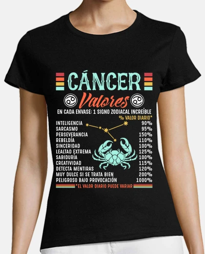 Playera Valores Horoscopo Cancer Signo Zodiaco Astrología