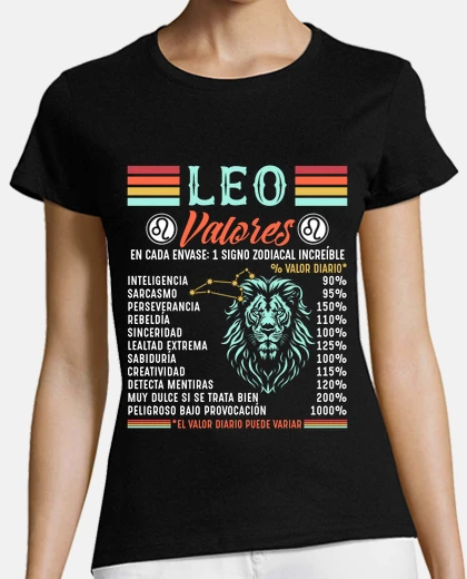Playera Valores Horoscopo Leo Signo Zodiaco Astrología