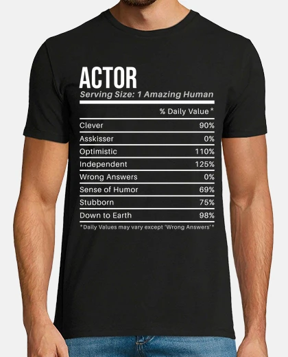 T-shirt valori nutrizionali dell39attore divert