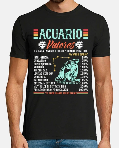 T-shirt values horoscope aquarius sign zodiac astrology