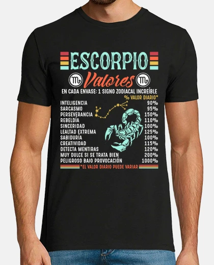 T-shirt values horoscope scorpio zodiac sign astrology