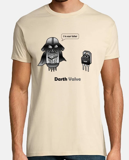 T-shirt valvola darth, sono your padre. il transistor e suo padre la valvola.