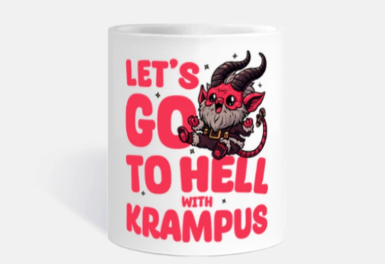 Taza Vámonos al infierno con Krampus