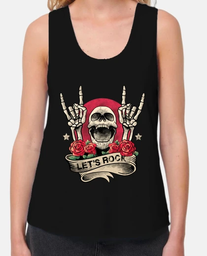 Camiseta vamos a rock rock and roll mano de esqu