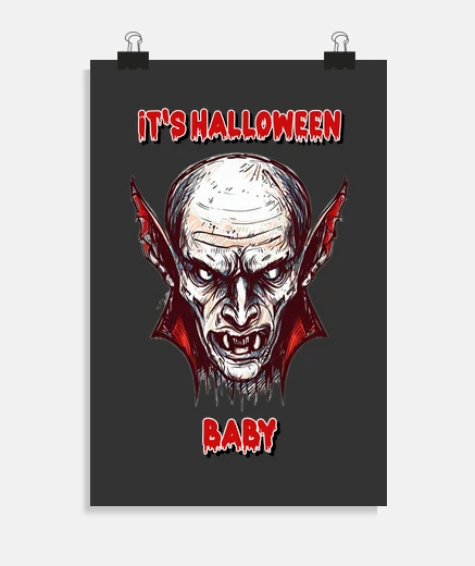 Poster vampiro orribile halloween adulto