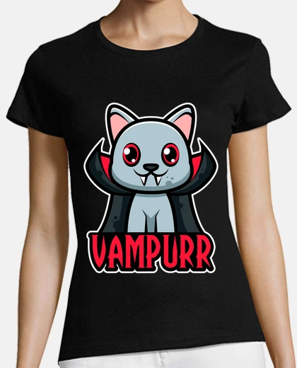 T-shirt vampurr gatto vampiro spettrale kawaii