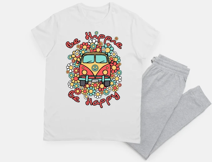 Pyjama van be hippie be happy