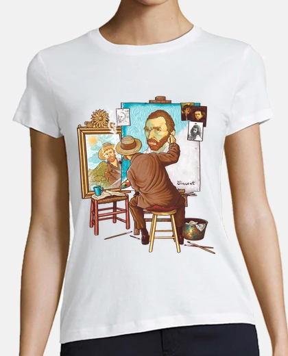 Tee-shirt van gogh auto-portrait triple