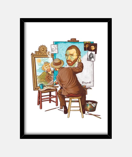 Quadro van gogh tripla di stampa autoritratto