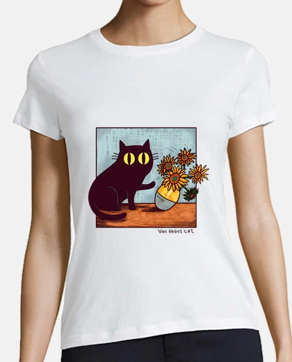 T-shirt Van Goghs Cat funny cute sarcastic