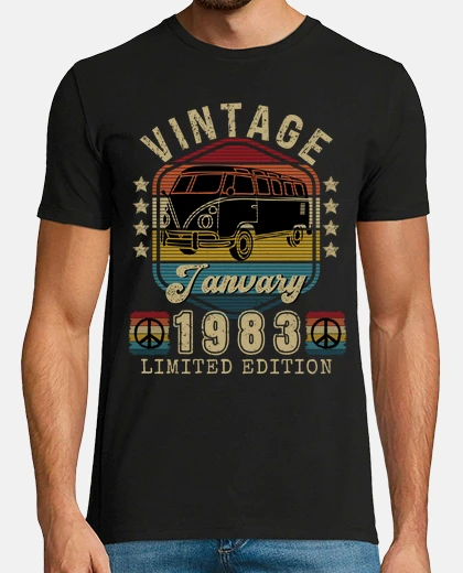 T-shirt van hippie pace amore gennaio 1983