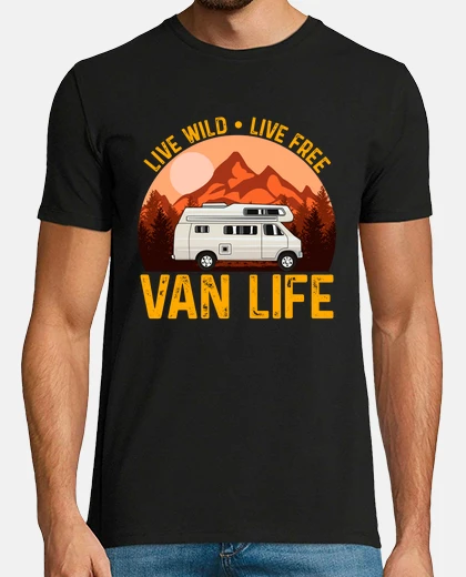 Tee-shirt van vie vie camping-car camping nature van camping-car caravane