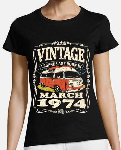 T-shirt van vintage marzo 1974