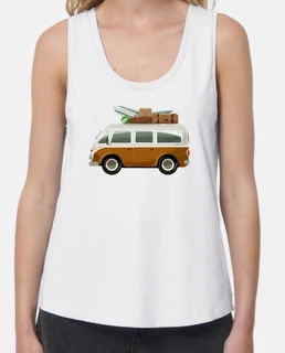 van surf - t-shirt ampia donna cinghie