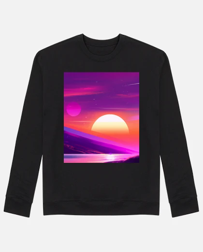 Vaporwave sun synthwave sunset hoodie tostadora - Main Image