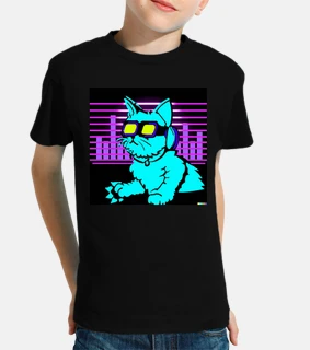 vaporwave anime otaku dj cat cyberpunk