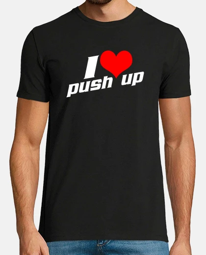 T-shirt vault bars pushing workout exercising fitness gymnasts i love push ups gift