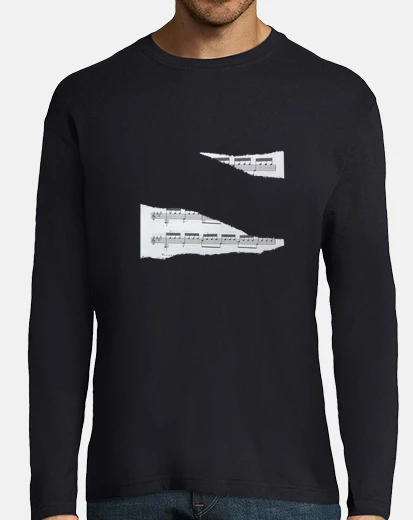 T-shirt vecchio foglio di musica strappato