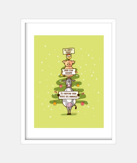 Framed vegan christmas