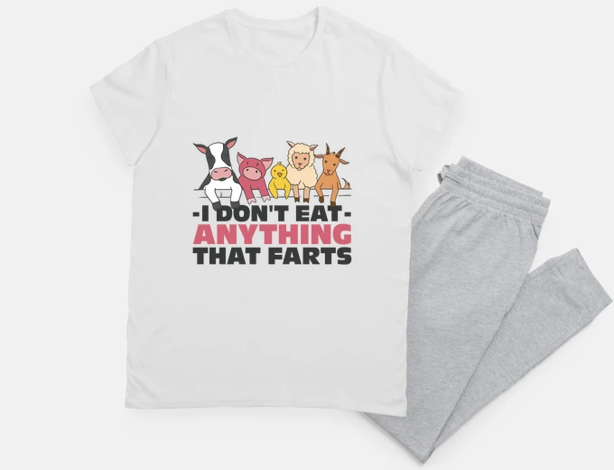 Pyjama vegan, je ne mange rien qui pète ,