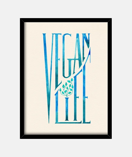 Cadre vegan life (imprimé)